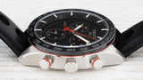 Tissot PRS 516 Chronograph Black Dial Black Leather Strap Watch For Men - T100.417.16.051.00