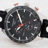 Tissot PRS 516 Chronograph Black Dial Black Leather Strap Watch For Men - T100.417.16.051.00