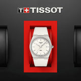 Tissot PRX 40 Quartz White Dial White Leather Strap Watch For Men -  T137.410.17.011.00