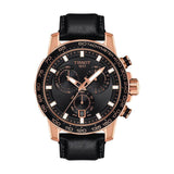 Tissot Supersport Chrono Black Dial Black Leather Strap Watch for Men - T125.617.36.051.00