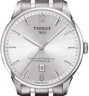 Tissot Chemin Des Tourelles Powermatic 80 Silver Dial Silver Steel Strap Watch For Men - T099.407.11.037.00
