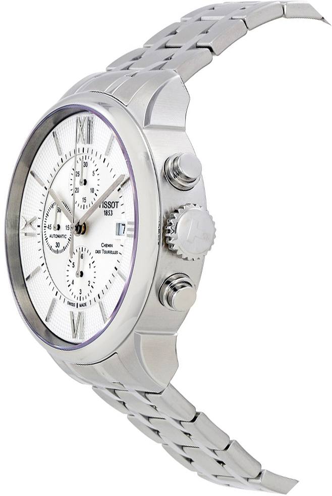 Tissot Chemin des Tourelles Automatic Chronograph White Dial