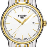 Tissot T Classic Carson Quartz White Dial Two Tone Steel Strap Watch for Men - T085.410.22.011.00