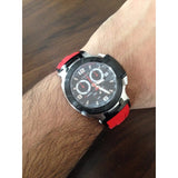 Tissot T Race Chronograph Black Dial Red Rubber Strap Watch for Men - T048.417.27.057.01