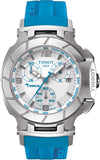 Tissot T Race Chronograph White Dial Brown Rubber Strap Watch for Women - T048.217.17.017.02