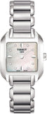 Tissot T Wave Diamonds Mother of Pearl Dial Silver Steel Strap Watch for Women - T02.1.285.74