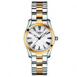 Tissot T Wave Quartz Mother of Pearl Dial Two Tone Steel Strap Watch for Women - T112.210.22.113.00