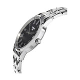 Tissot T Classic Dream Black Dial Silver Steel Strap Watch for Men - T033.410.11.053.01