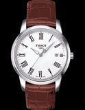 Tissot T Classic Dream White Dial Brown Leather Strap Watch for Men - T033.410.26.011.01