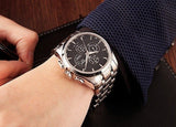 Tissot Couturier Chronograph Jam Tangan Tali Baja Perak Dial Hitam Untuk Pria - T035.617.11.051.00