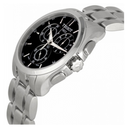 Tissot Couturier Chronograph Black Dial Silver Steel Strap Watch For Men - T035.617.11.051.00