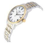 Tissot T Classic Carson Quartz White Dial Two Tone Steel Strap Watch for Men - T085.410.22.013.00