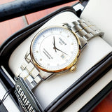 Tissot Luxury Powermatic 80 Silver Dial Silver Steel Strap Jam Tangan Untuk Pria - T086.408.22.036.00