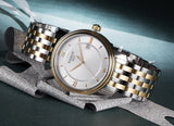 Tissot T Classic Bridgeport Silver Dial Two Tone Mesh Gelang Jam Tangan Untuk Pria - T097.410.22.038.00
