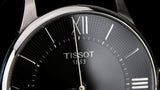 Jam Tangan Pria Tissot Chemin Des Tourelles Powermatic 80 Black Dial Black Leather Strap - T099.407.16.058.00