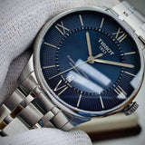 Tissot Chemin Des Tourelles Powermatic 80 Blue Dial Silver Steel Strap Watch for Men - T099.407.11.048.00