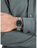 Tissot T Classic Everytime Quartz Black Dial Silver Steel Strap Watch for Men - T109.410.11.072.00