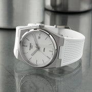 Tissot PRX 40 White Dial White Rubber Strap Watch For Men -  T137.410.17.011.00