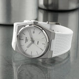 Tissot PRX 40 Quartz White Dial White Leather Strap Watch For Men -  T137.410.17.011.00