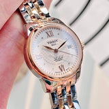 Jam Tangan Wanita Tissot Le Locle Automatic Silver Dial Two Tone Steel Strap - T41.2.183.16