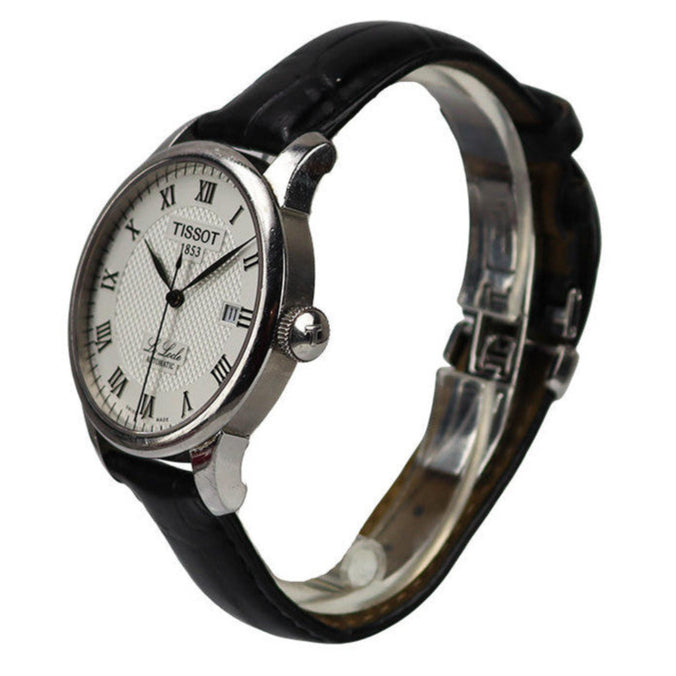 Tissot Le Locle Powermatic 80 Silver Dial Black Leather Strap