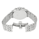 Jam Tangan Pria Tissot T Classic Tradition Chronograph Dial Hitam Tali Baja Perak - T063.617.11.067.00