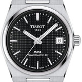 Tissot PRX Powermatic 80 Black Dial Silver Steel Strap Watch for Men - T137.207.11.051.00