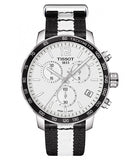 Tissot Quickster Chronograph NBA San Antonio Spurs Edition White Dial Two Tone NATO Strap Watch for Men - T095.417.17.037.07