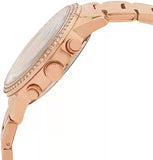 Guess Mini Surprise Analog Silver Dial Rose Gold Steel Strap Watch For Women - W0623L2