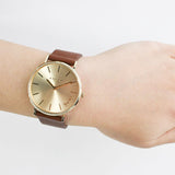 Coach Perry Gold Dial Brown Leather Strap Watch for Women - 14503331