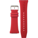 Tommy Hilfiger Denim Quartz Red Dial Red Rubber Strap Watch for Men - 1791480