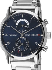 Tommy Hilfiger Kane Blue Dial Silver Steel Strap Watch for Men - 1710401