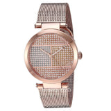 Tommy Hilfiger Lynn Crystals Rose Gold Dial Rose Gold Mesh Strap Watch For Women - 1781868