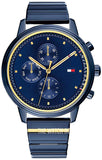 Tommy Hilfiger Blake Blue Dial Blue Steel Strap Watch for Women - 1781893