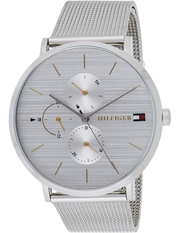 Tommy Hilfiger Jenna Quartz Silver Dial Silver Mesh Bracelet Watch For Women - 1781942