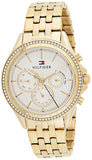 Tommy Hilfiger Ari Multifunction Diamonds Silver Dial Gold Steel Strap Watch for Women - 1781977