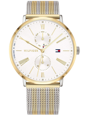Tommy Hilfiger Jenna Quartz White Dial Two Tone Mesh Bracelet Watch for Women  - 1782074