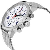 Tommy Hilfiger Jake Quartz White Dial Silver Mesh Bracelet Watch for Men - 1791233