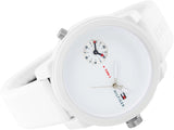 Tommy Hilfiger Denim White Dial White Rubber Strap Watch for Men - 1791324