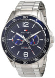 Tommy Hilfiger Erik Chronograph Blue Dial Silver Steel Strap Watch for Men - 1791366