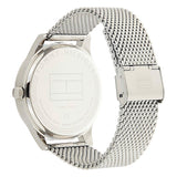 Tommy Hilfiger Damon Quartz Chronograph Black Dial Silver Mesh Bracelet Watch for Men - 1791415