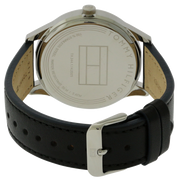 Tommy Hilfiger Damon Multifunction Black Dial Black Leather Strap Watch for Men - 1791417