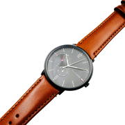 Tommy Hilfiger Brooklyn Quartz Black Dial Brown Leather Strap Watch for Men - 1791510