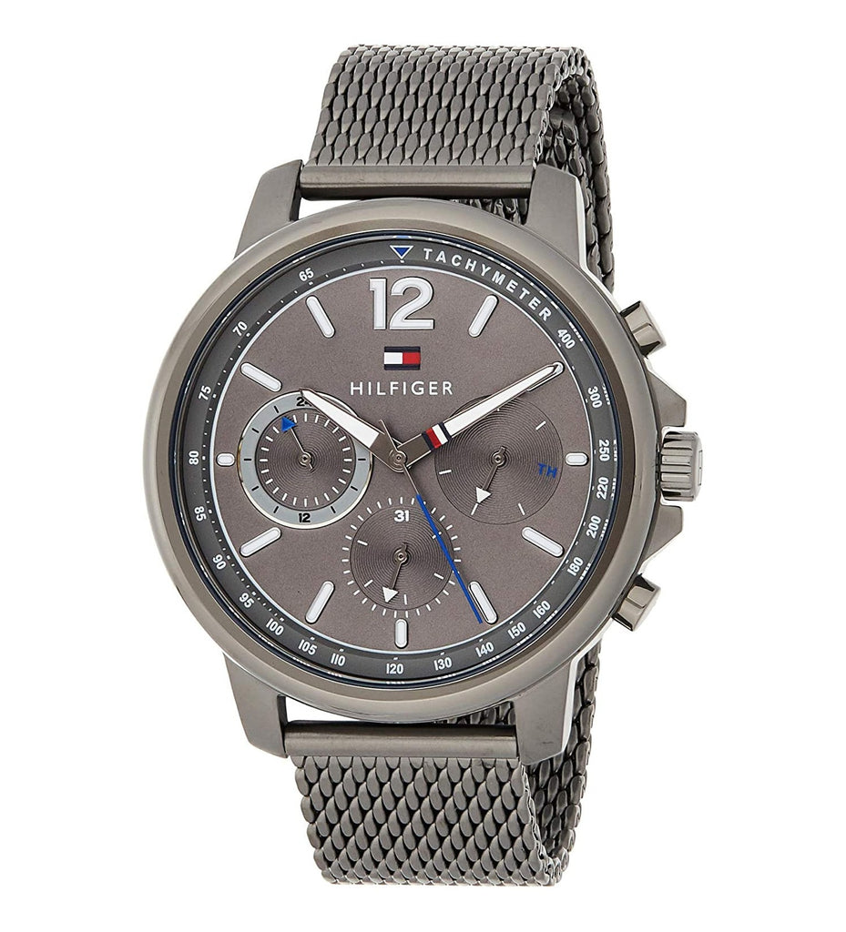 Tommy Hilfiger London Chronograph Grey Dial Grey Mesh Bracelet
