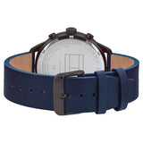 Tommy Hilfiger Chase Grey Dial Blue Leather Strap Watch for Men - 1791578