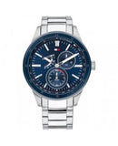 Tommy Hilfiger Austin Blue Dial Silver Steel Strap Watch for Men - 1791640