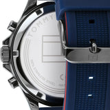 Tommy Hilfiger Bank Blue Dial Blue Rubber Strap Watch for Men - 1791721