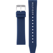 Tommy Hilfiger Jackson Silver Dial Black Leather Strap Watch for Men - 1791240