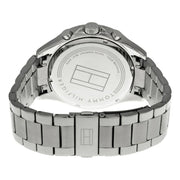 Tommy Hilfiger Luke Chronograph Black Dial Silver Steel Strap Watch for Men - 1791104