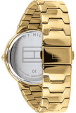 Tommy Hilfiger Blake White Dial Gold Steel Strap Watch for Women - 1781905